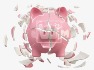 Png Piggy Bank Crash - Broken Piggy Bank Transparent Background