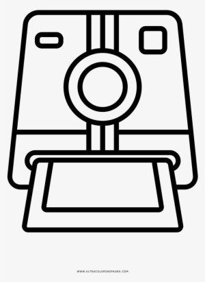 Polaroid Camera Coloring Page - Camara Polaroid Para Dibujar