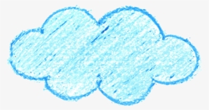 6 Crayon Cloud Drawing - Drawing