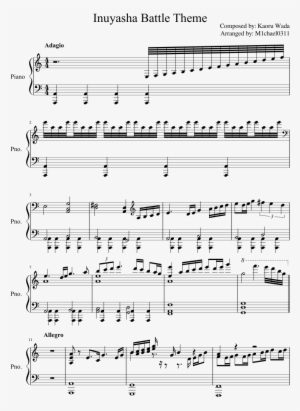 Inuyasha Battle Theme Sheet Music Composed By Composed - Sheet Music