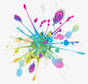 Creative - Colorful Ink Vector - 385x368 PNG Download - PNGkit