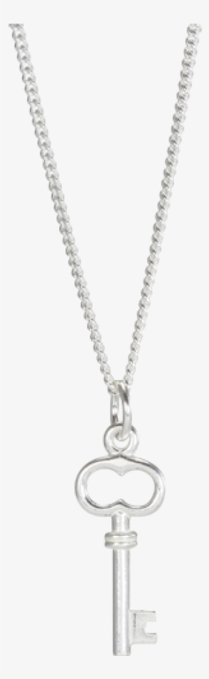 Sterling Silver Key Charm Necklace - Necklace With Key Png