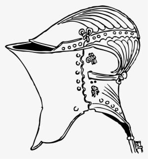 Big Image - Old Knight Helmet Drawing