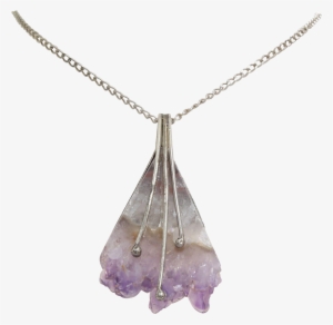 Graphic Free Download Raw Amethyst Sterling Silver - Pendant