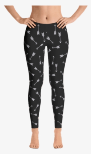 Black Arrow Pattern Women's Leggings - Leggings