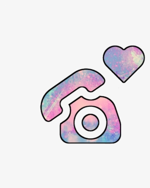Ftedtickers Pastel Phone Heart Callme Cute Girly Png - Png Girly