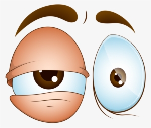Clip Art Hand Painted Eyes Transprent Png - Ojo Cansado Animado