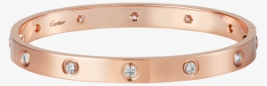 Picture - Cartier Love Bracelet Rose Gold 10 Diamonds
