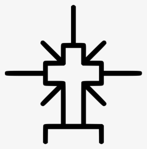 Cross Shiny Religion Christian Comments - Stained Glass Window Cross Template