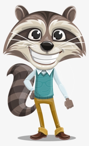Vector Business Raccoon Cartoon Character - Library
