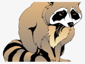 Racoon Clipart - Black And White Raccoon Clipart