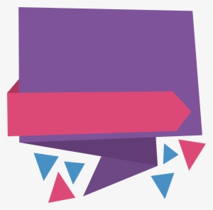 Triangle Fragment Ribbon Title Box - Ribbon