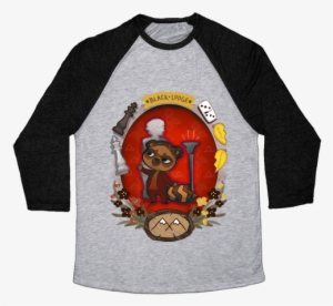 Black Lodge Racoon Baseball Tee - Heroes Never Die Shirt