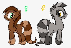 Pony Raccoon Hybrids By Dropdeadthendance On Watercolor - Drawing