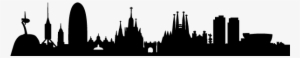 Vinilo Decorativo Adhesivo Skyline Barcelona Laminas - Barcelona Skyline Vector Png