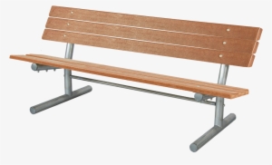 Portable 2-plank Park Bench, Recycled Plastic - Wooden Park Benches
