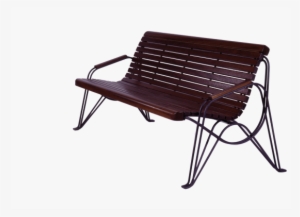 Benches In Wood - Chair In Park Png