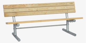 Portable 2-plank Park Bench, Southern Yellow Pine - Bench