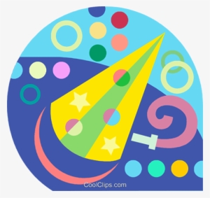 Party Hat And Streamers Royalty Free Vector Clip Art - Party