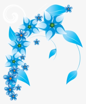 Hand Painted Watercolor Wedding Flowers - Flowers Blue Vector Png