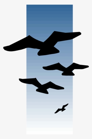 Flock Of Birds Clipart Distant - Birds In The Distance Drawing