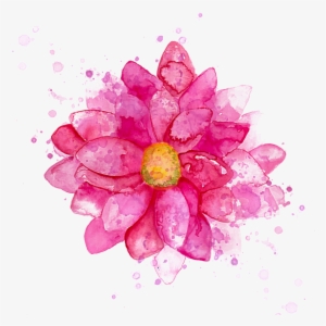 Ftestickers Watercolor Flower Pink - Aquatic Plants Png Drawing