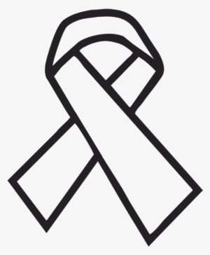 Black And White Ribbon Clipart Kid - White Cancer Ribbon Clip Art