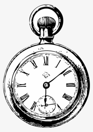 Whimsical Fantasy Landscape Garden Watercolor Hand - Pocket Watch Clip Art