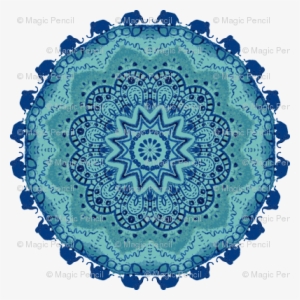 Watercolor Mandala - Our Lady Of Perpetual Help Black And White