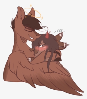 Mauuwde, Devil Horns, Female, Glasses, Halo, Male, - Cartoon