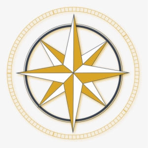 Golden Circle Compass Vector, Compass, Direction, Sunset - Compass Silhouette Png