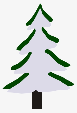 Pine Tree In Winter - Winter Tree Clipart Small