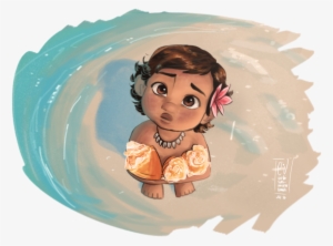 Clip Art Free Download Goole Drawing Disney - Baby Moana Transparent Background