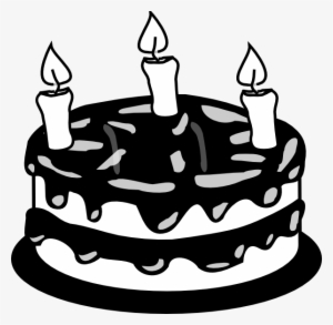 Black Vector Birthday Cake