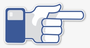A Pointing Finger Sticker - Blue Pointing Finger Sticker Like