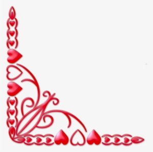 Watercolor - Valentine Corner Border