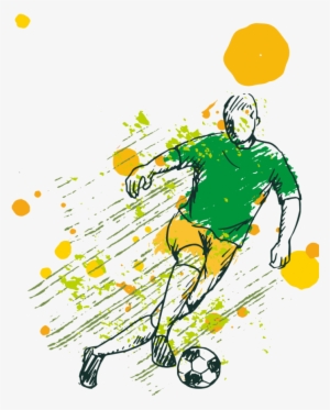 Soccer Game Background With Player Free Vector - Football