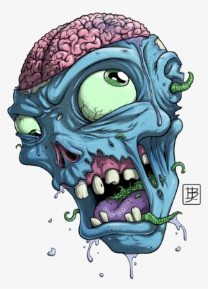 Zombie Head Drawing