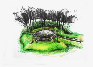 An Isometric Diagram Explaining How The Memorial Works