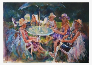 Garden Tea Party - Ladies Tea Party Painting