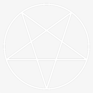 Down Pentagram White - Inverted Pentacle