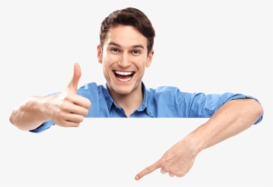 Transparent Person Stock Photo - Person With Thumbs Up Png