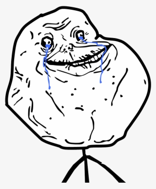Memes Trollface Caras - Forever Alone Guy Png