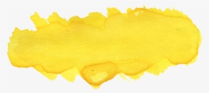 Free Download - Yellow Watercolor Stroke Transparent