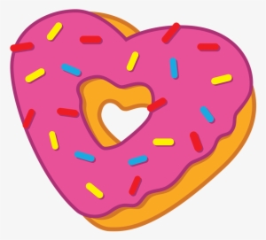 Heart Clipart Donut - Heart Doughnut Cartoon