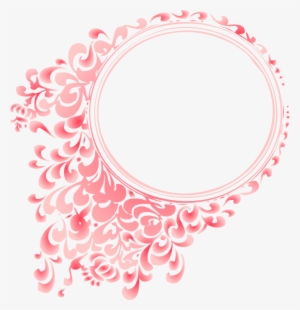 Pink Radial Gradient Circle Border Clip Art At Clker - Flower Circle Border Png