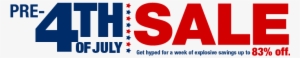 4th Of July Sale Png - Pre 4th Of July Sale