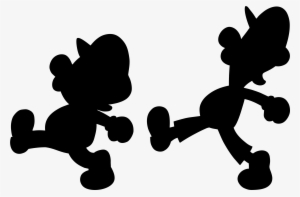 Picture Royalty Free Idubbbz Drawing Silhouette - Mario And Luigi Silhouette