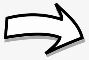 Arrow Bw Curved Right - Transparent Background White Curved Arrow