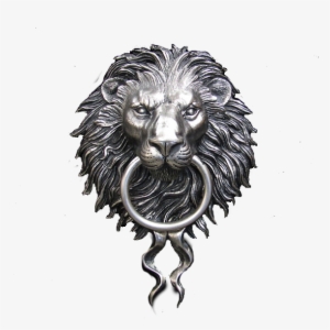 Nickel Plated Lion Head - Door Knocker